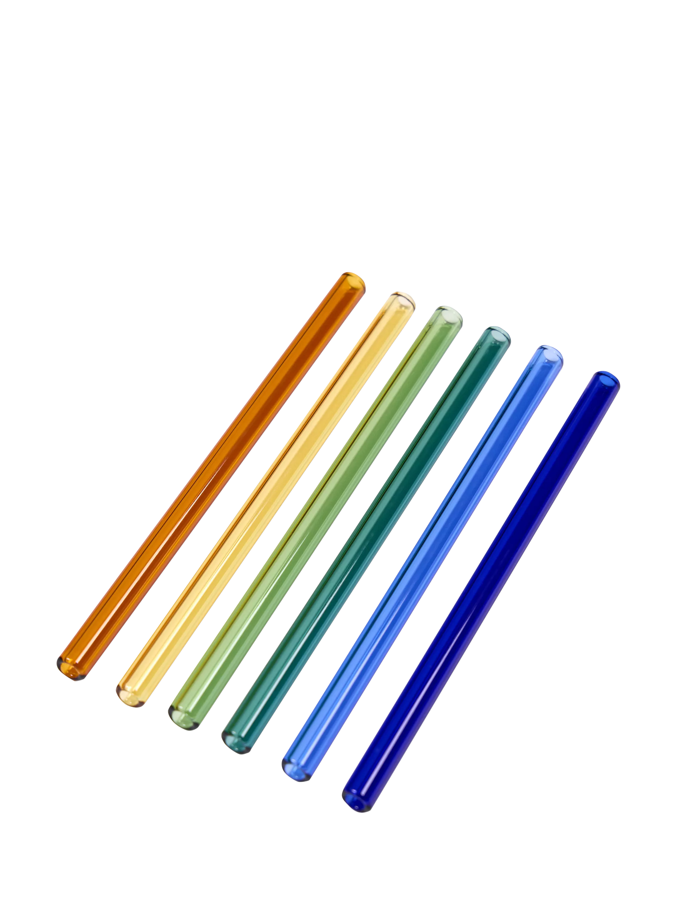 The Conran Shop Santorini reusable glass cocktail straws set of 6 - British product