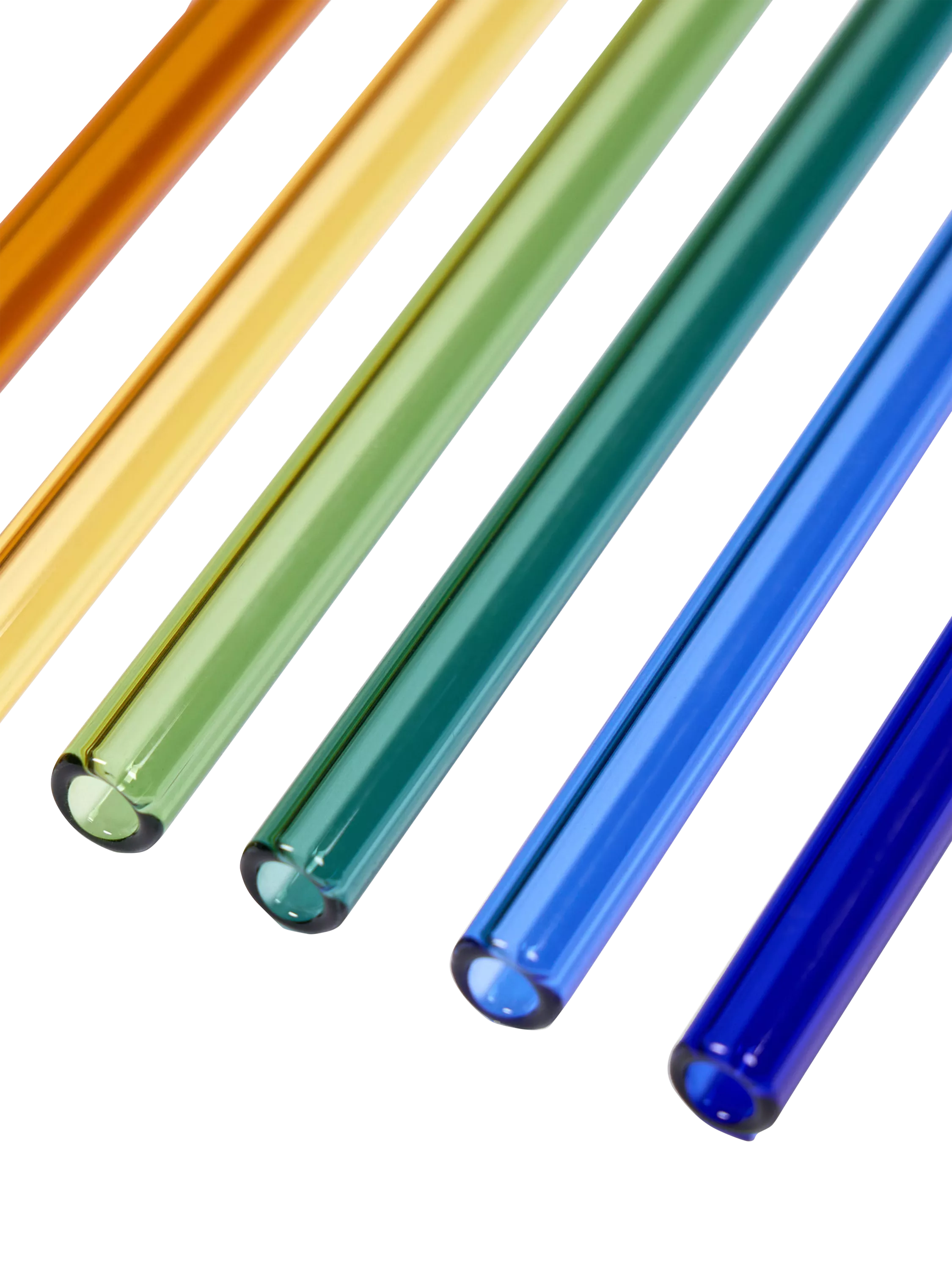 The Conran Shop Santorini reusable glass cocktail straws set of 6 - British product
