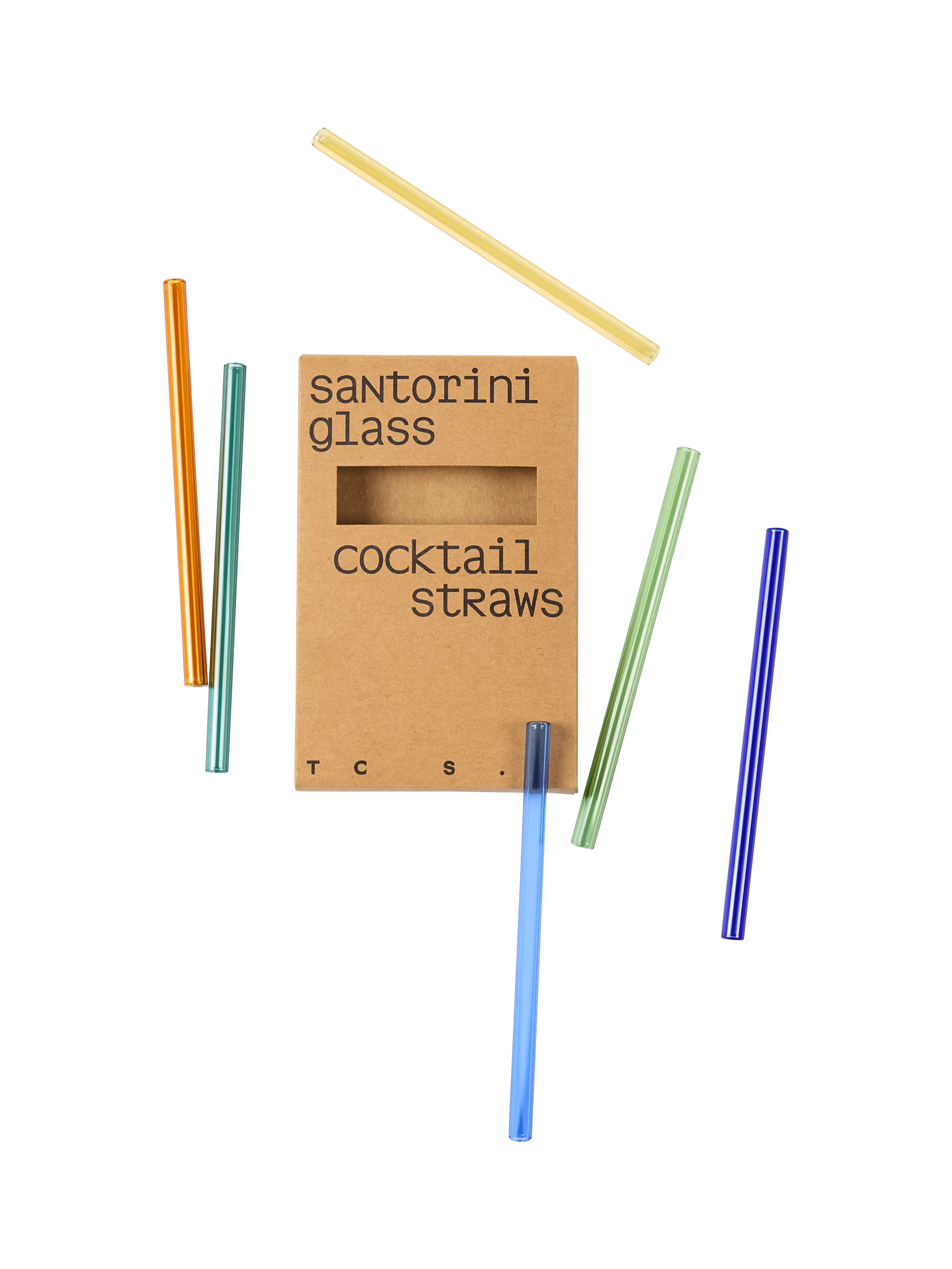 The Conran Shop Santorini reusable glass cocktail straws set of 6 - British product