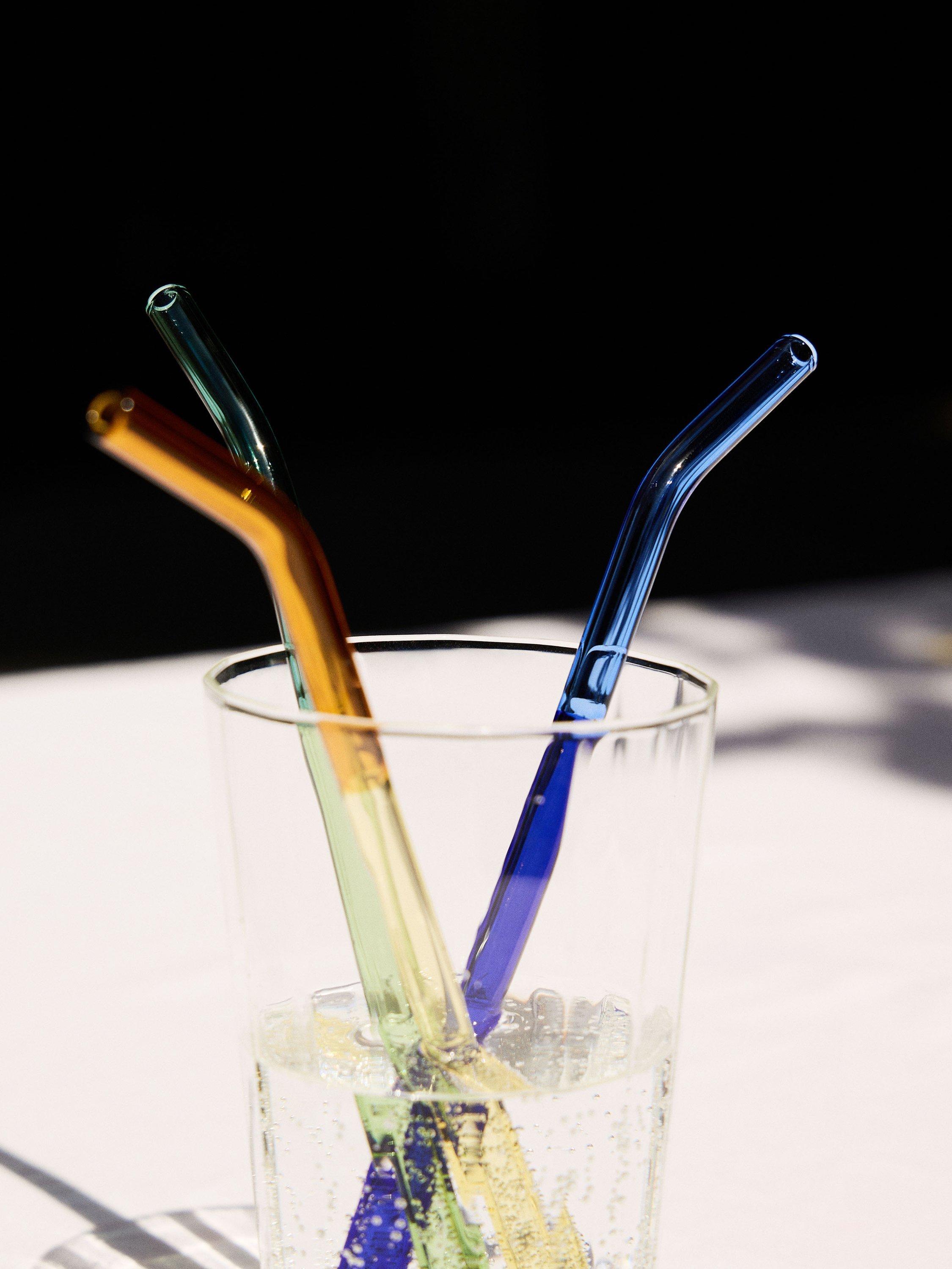 The Conran Shop cocktail straws set of 6 multi coloured (British brand)