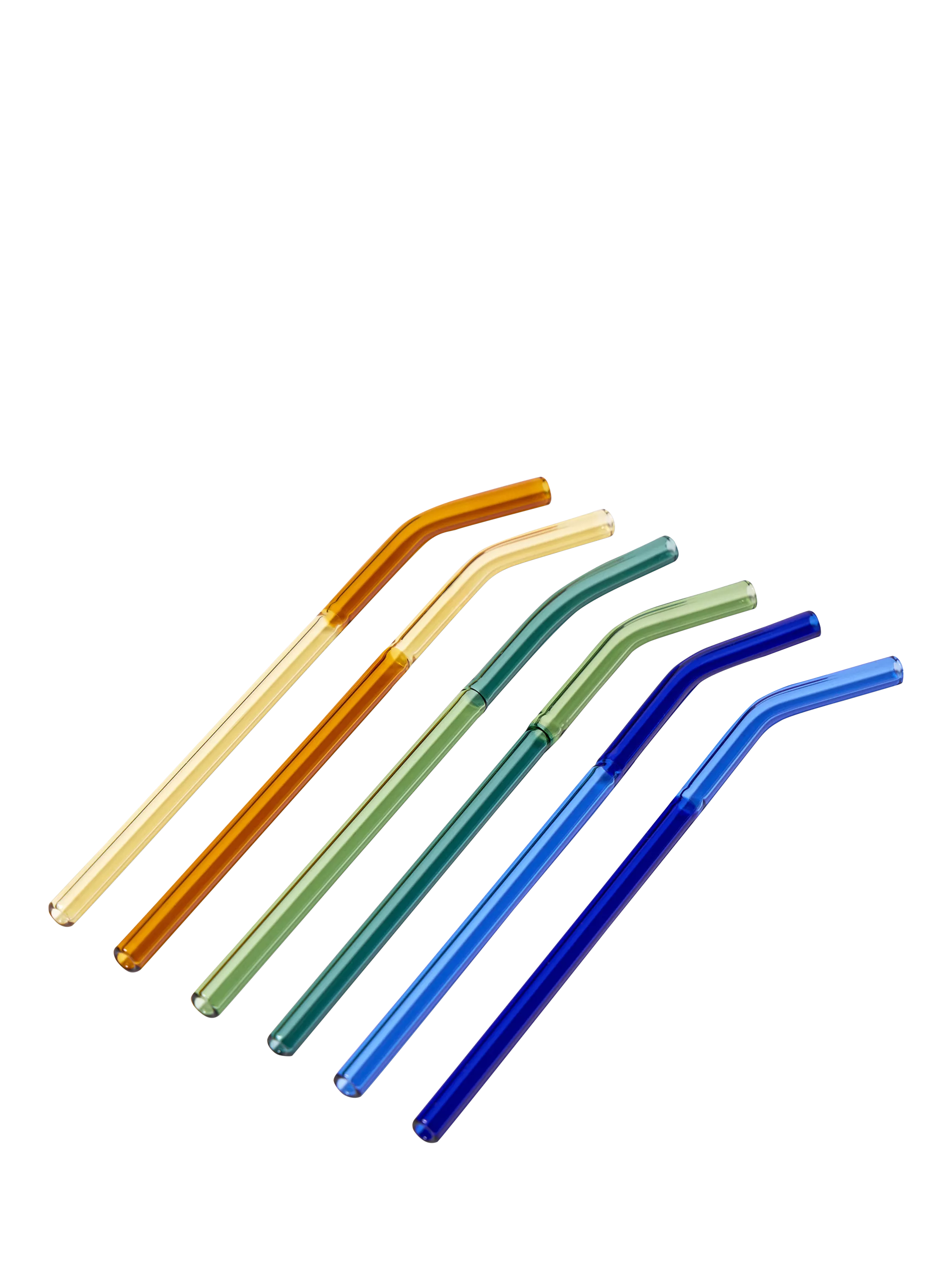 The Conran Shop cocktail straws set of 6 multi coloured (British brand)