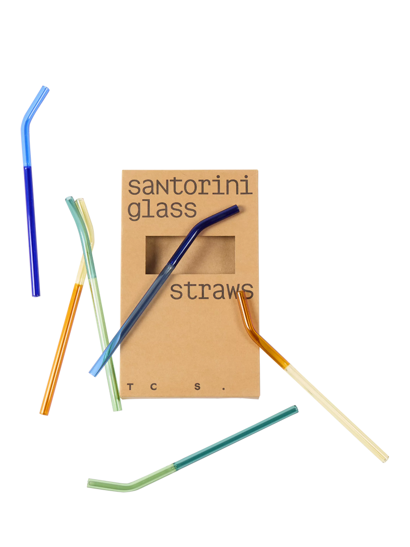 The Conran Shop cocktail straws set of 6 multi coloured (British brand)