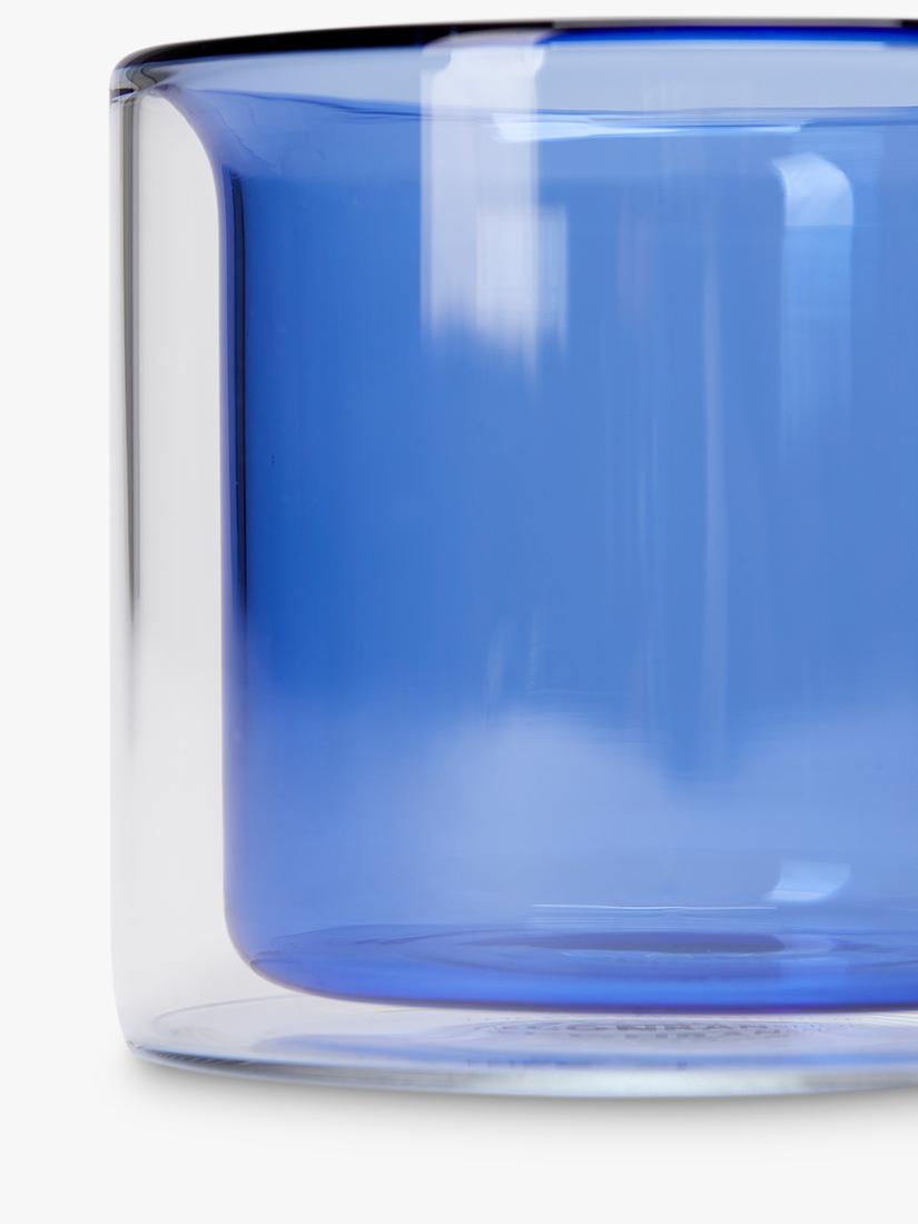 The Conran Shop double-walled borosilicate glass mug set of 2 blue 235ml, UK version