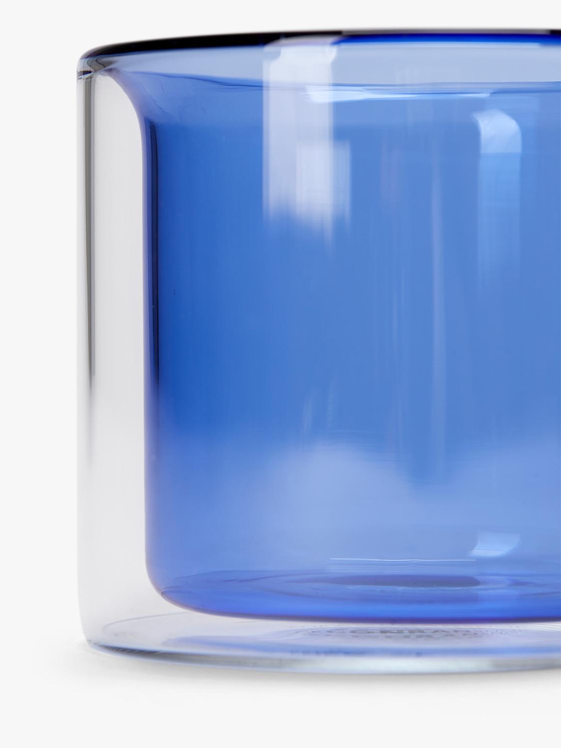 The Conran Shop double-walled borosilicate glass mug set of 2 blue 235ml, UK version