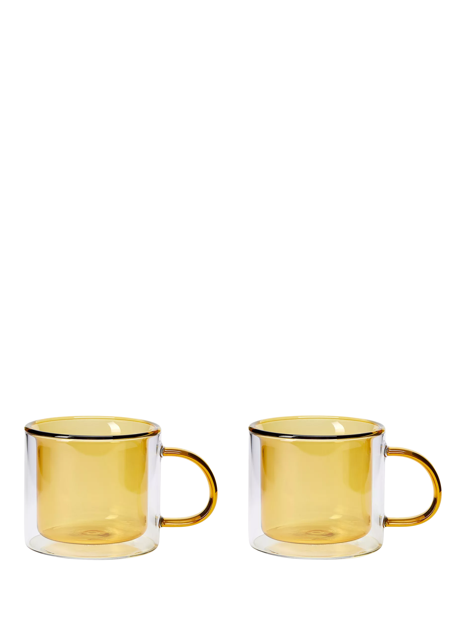 The Conran Shop yellow borosilicate glass mug set 235ml, UK version