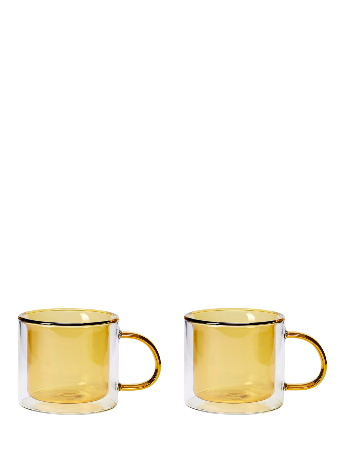 The Conran Shop yellow borosilicate glass mug set 235ml, UK version