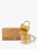 The Conran Shop yellow borosilicate glass mug set 235ml, UK version