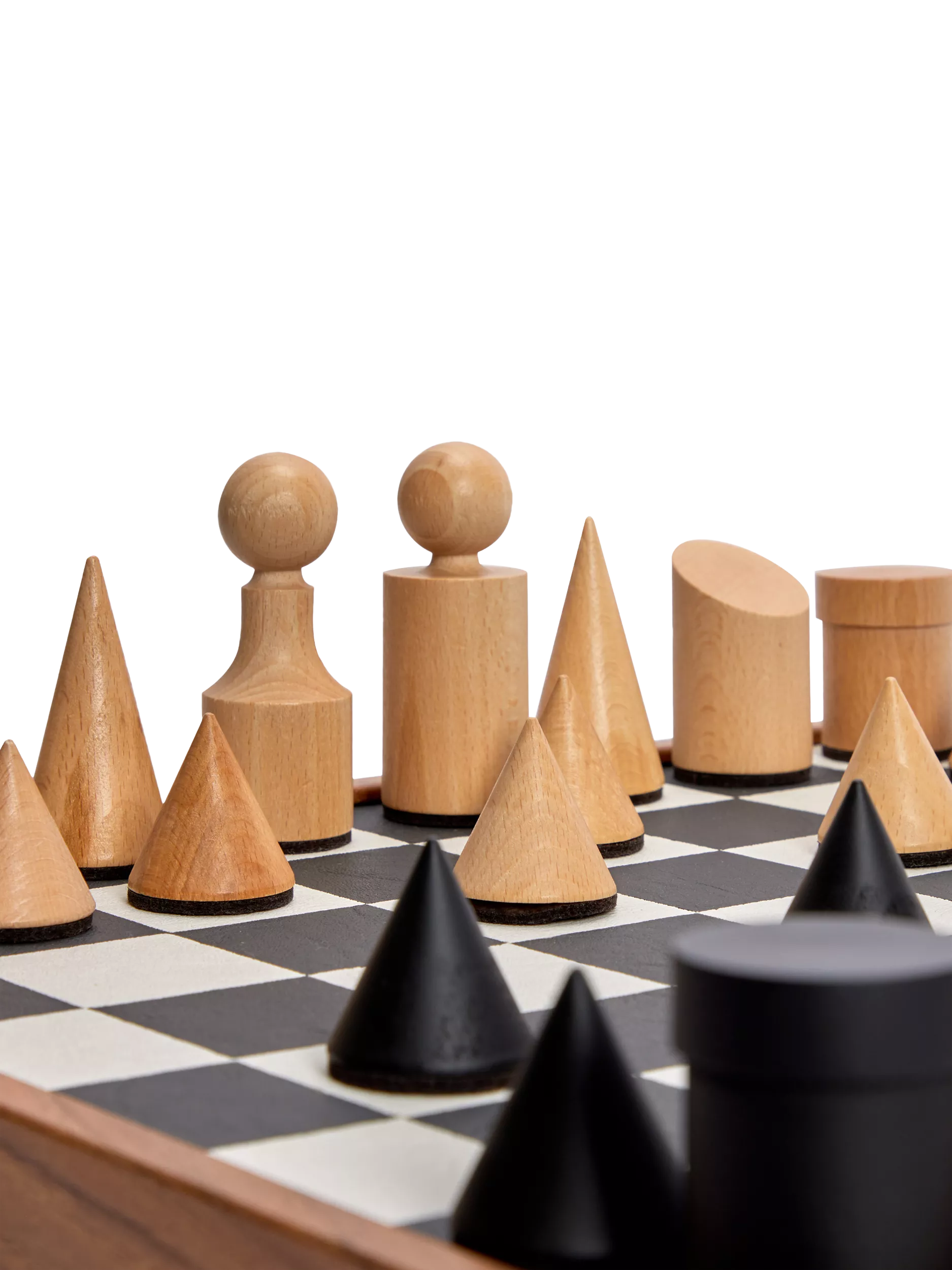Conran Shop Milos wooden chess set black white - British product