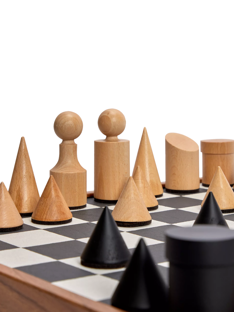 Conran Shop Milos wooden chess set black white - British product