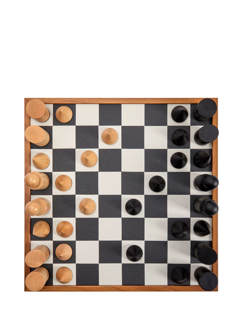 Conran Shop Milos wooden chess set black white - British product