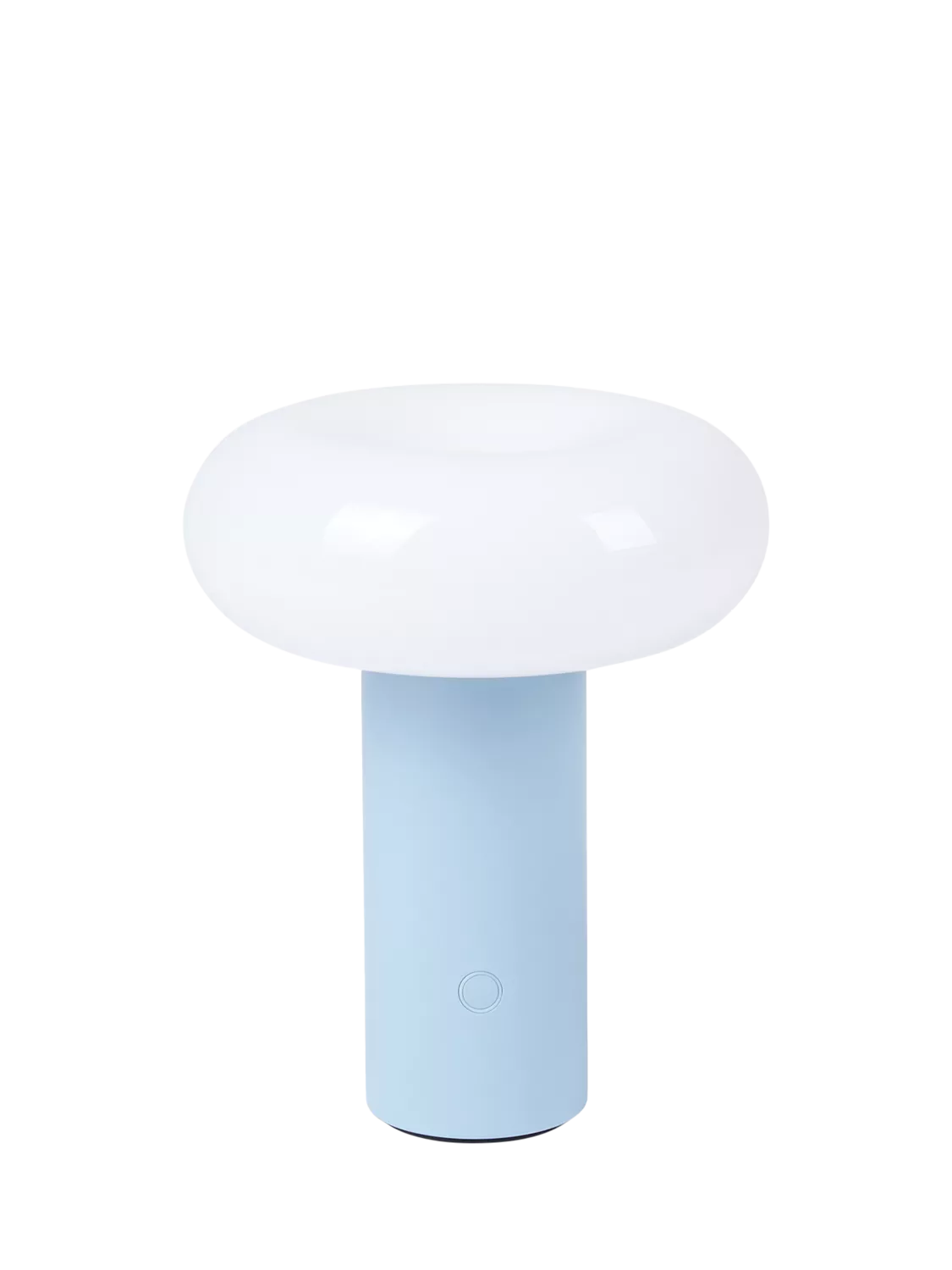 The Conran Shop Torus rechargeable portable table lamp powder blue, imported from the UK