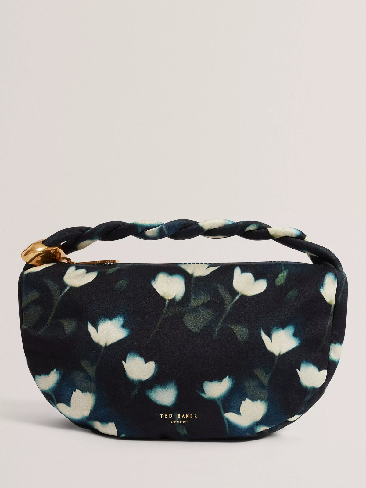Ted Baker Isli Navy Satin Hobo Grab Bag (British brand)