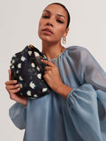 Ted Baker Isli Navy Satin Hobo Grab Bag (British brand)