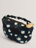 Ted Baker Isli Navy Satin Hobo Grab Bag (British brand)
