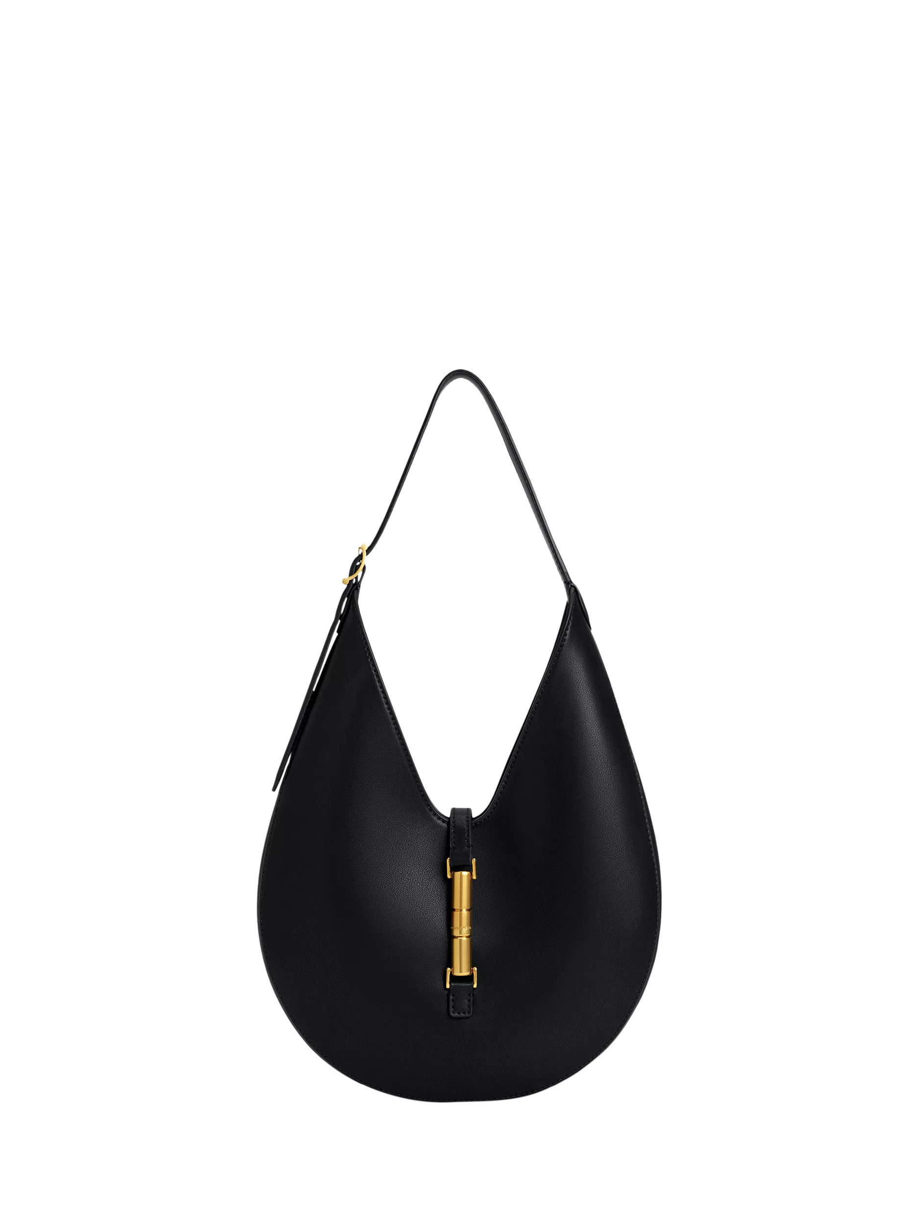 CHARLES & KEITH Cesia Hobo Bag in black, imported from the UK