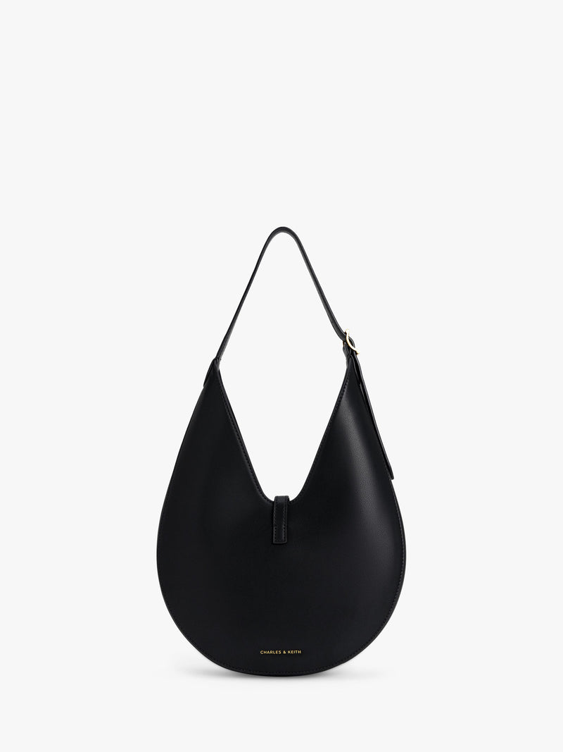 CHARLES & KEITH Cesia Hobo Bag in black, imported from the UK