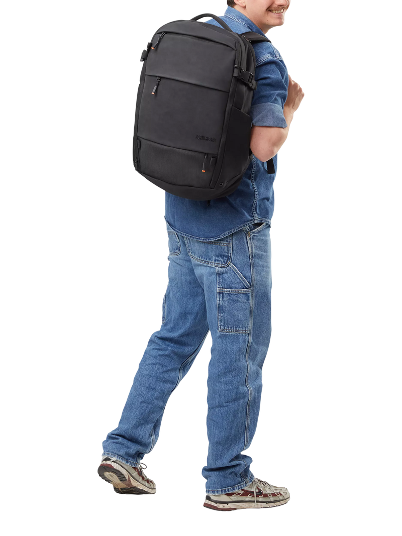 American Tourister PacePro 15-inch laptop backpack in flash black, UK version