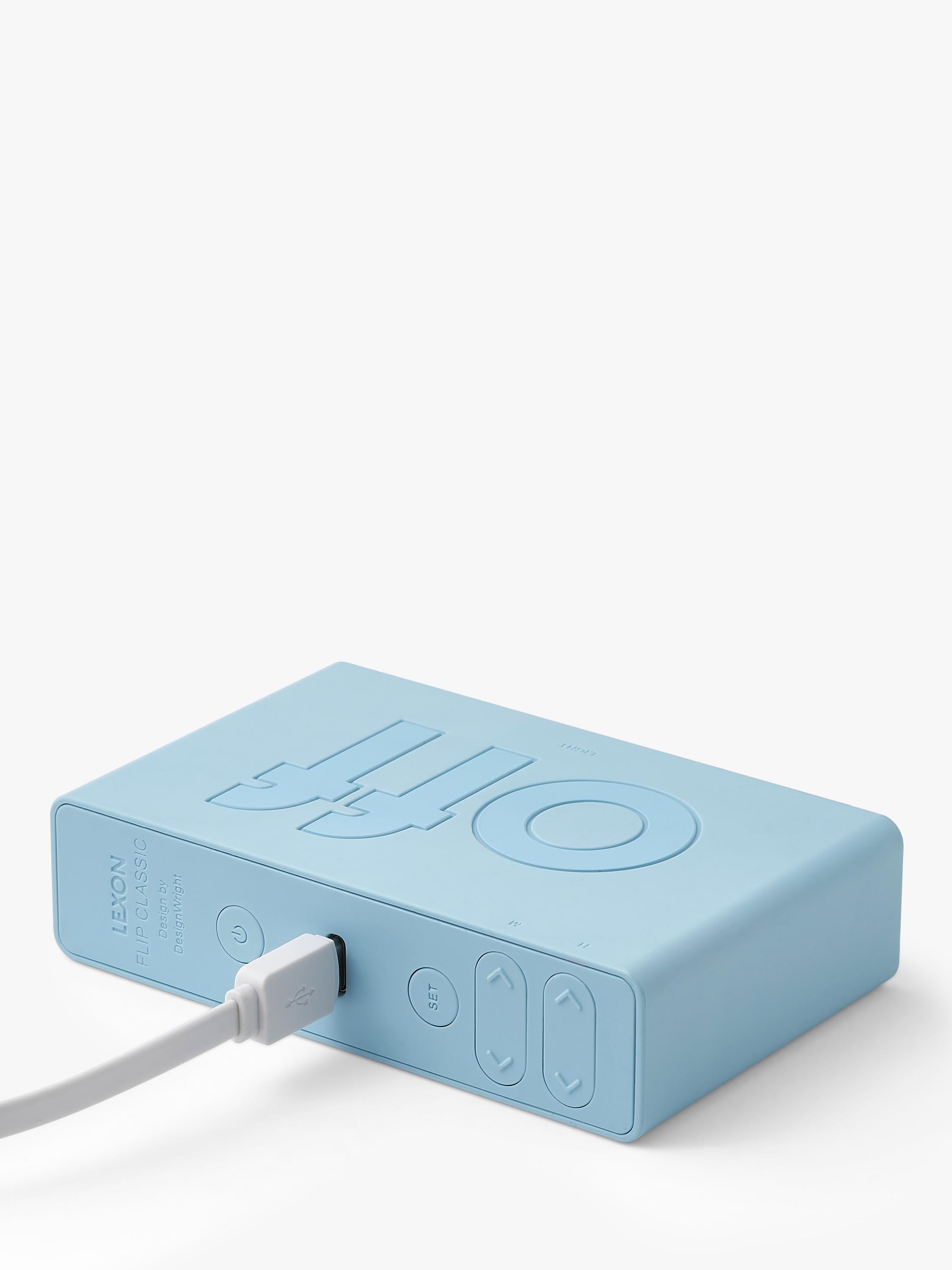Lexon Flip Classic alarm clock, UK version