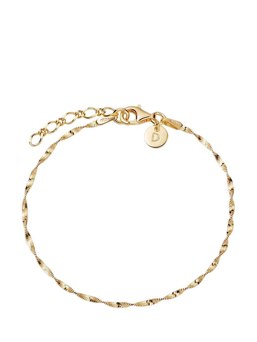 Daisy London Helix Twisted bracelet gold plated - British product