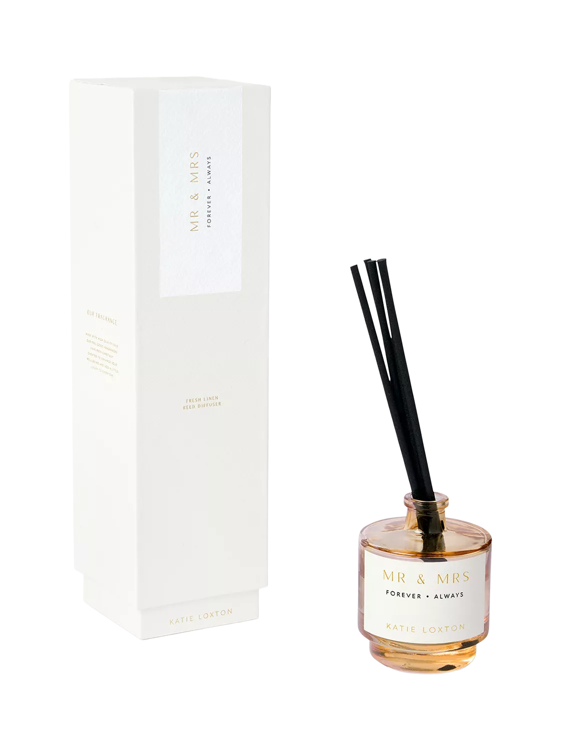 Katie Loxton Mr & Mrs reed diffuser fresh linen white lily, UK version