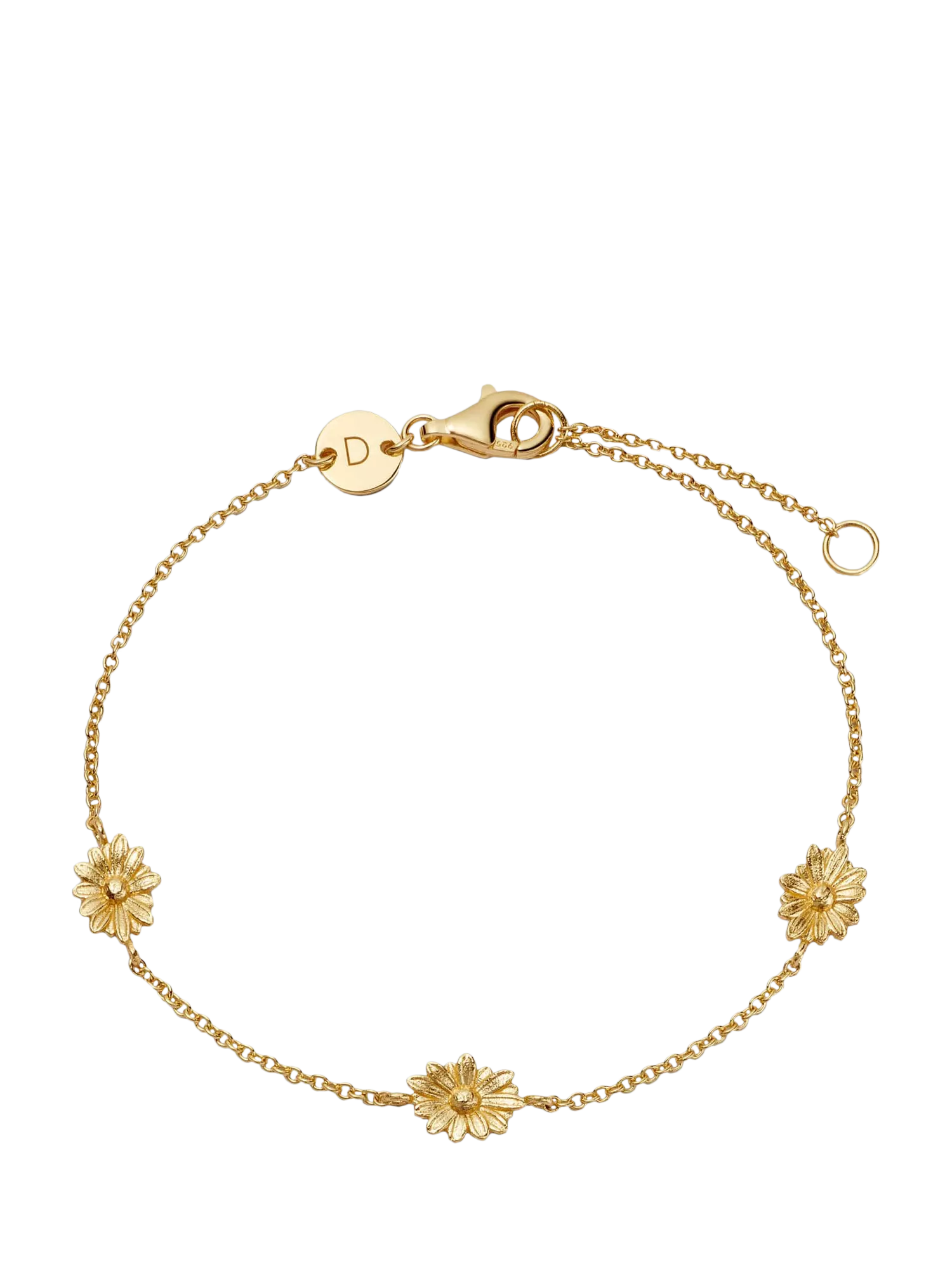 Daisy London daisy chain bracelet gold plated - British product