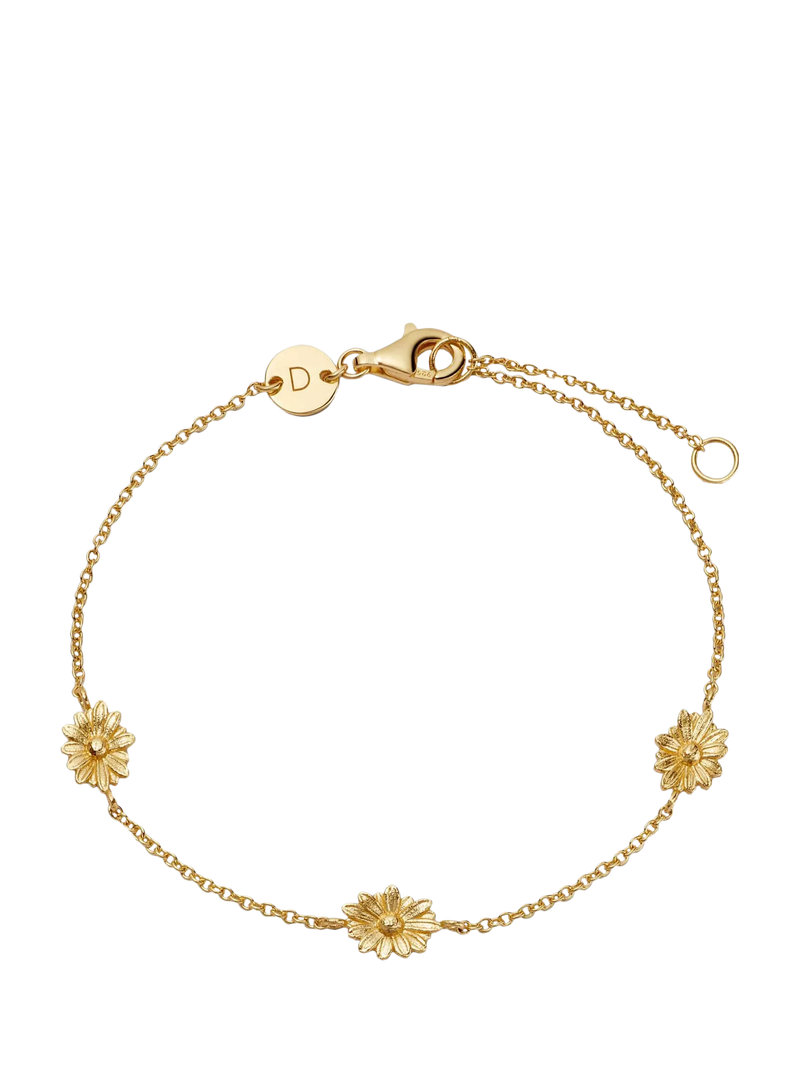 Daisy London daisy chain bracelet gold plated - British product