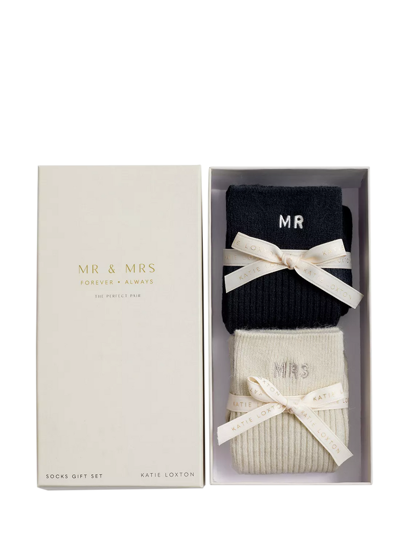 Katie Loxton Mr & Mrs socks gift set, UK version