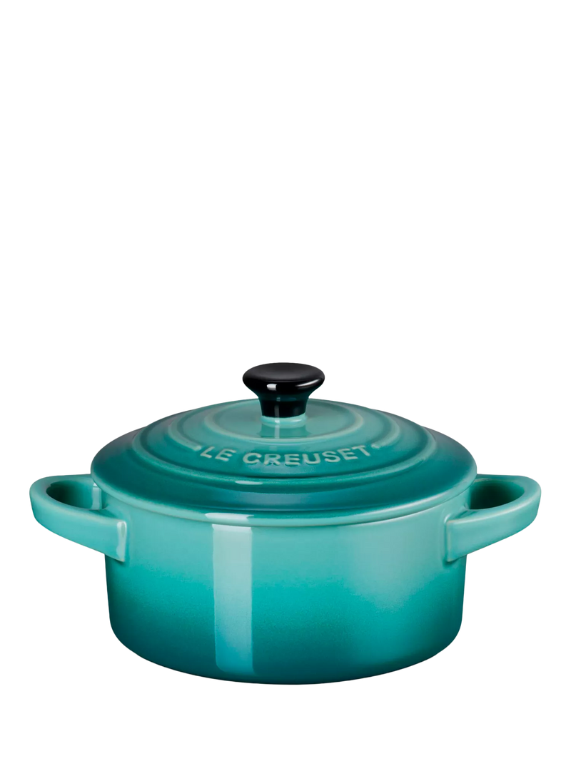 Le Creuset Stoneware Petite Round Casserole, Bleu Riviera