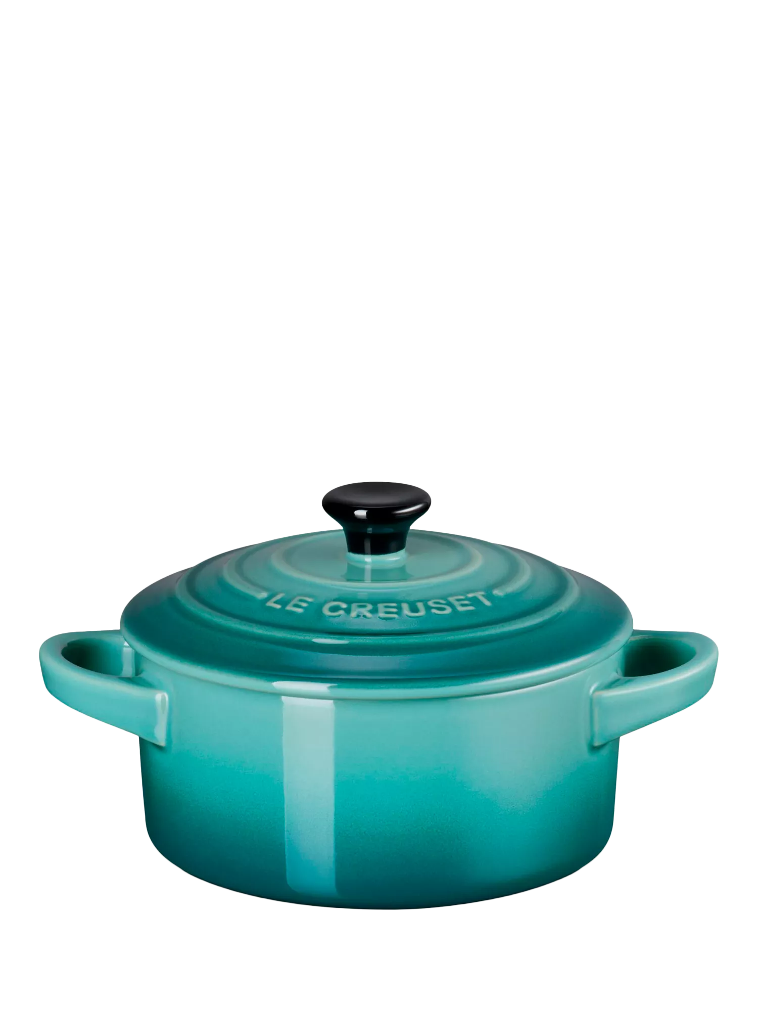 Le Creuset Stoneware Petite Round Casserole, Bleu Riviera