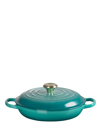 John Lewis Cast Iron Shallow Casserole Dish in Volcanic Finish- Buy online at McGrocer