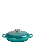 Le Creuset cast iron shallow casserole in volcanic color, UK version