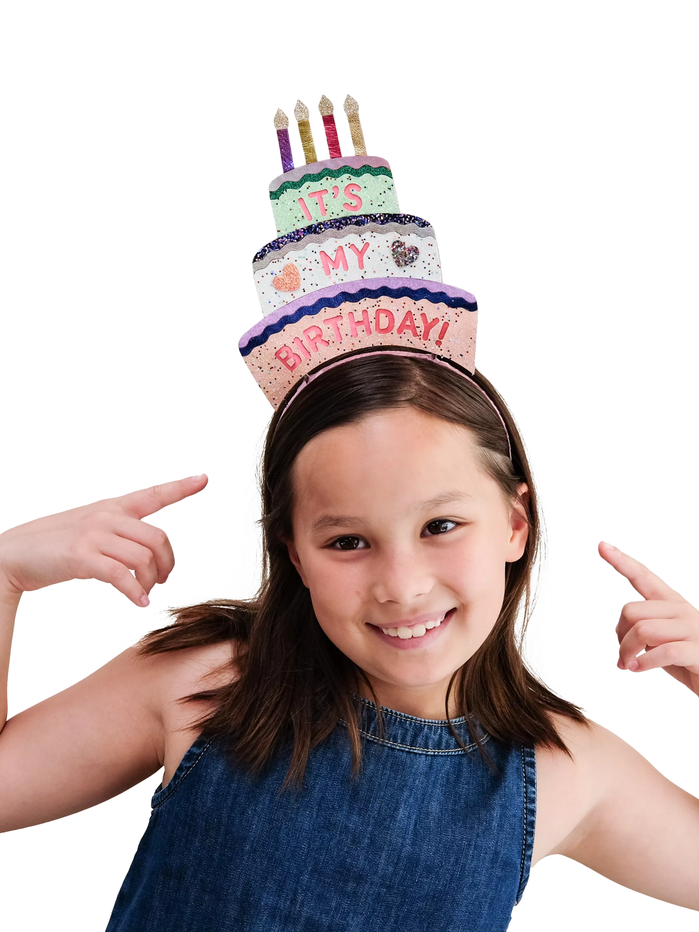 Mimi & Lula sparkly birthday cake headband for kids (British brand)