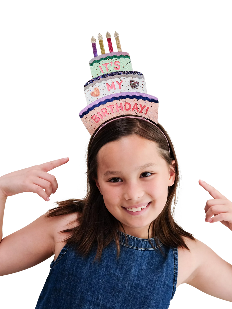 Mimi & Lula sparkly birthday cake headband for kids (British brand)