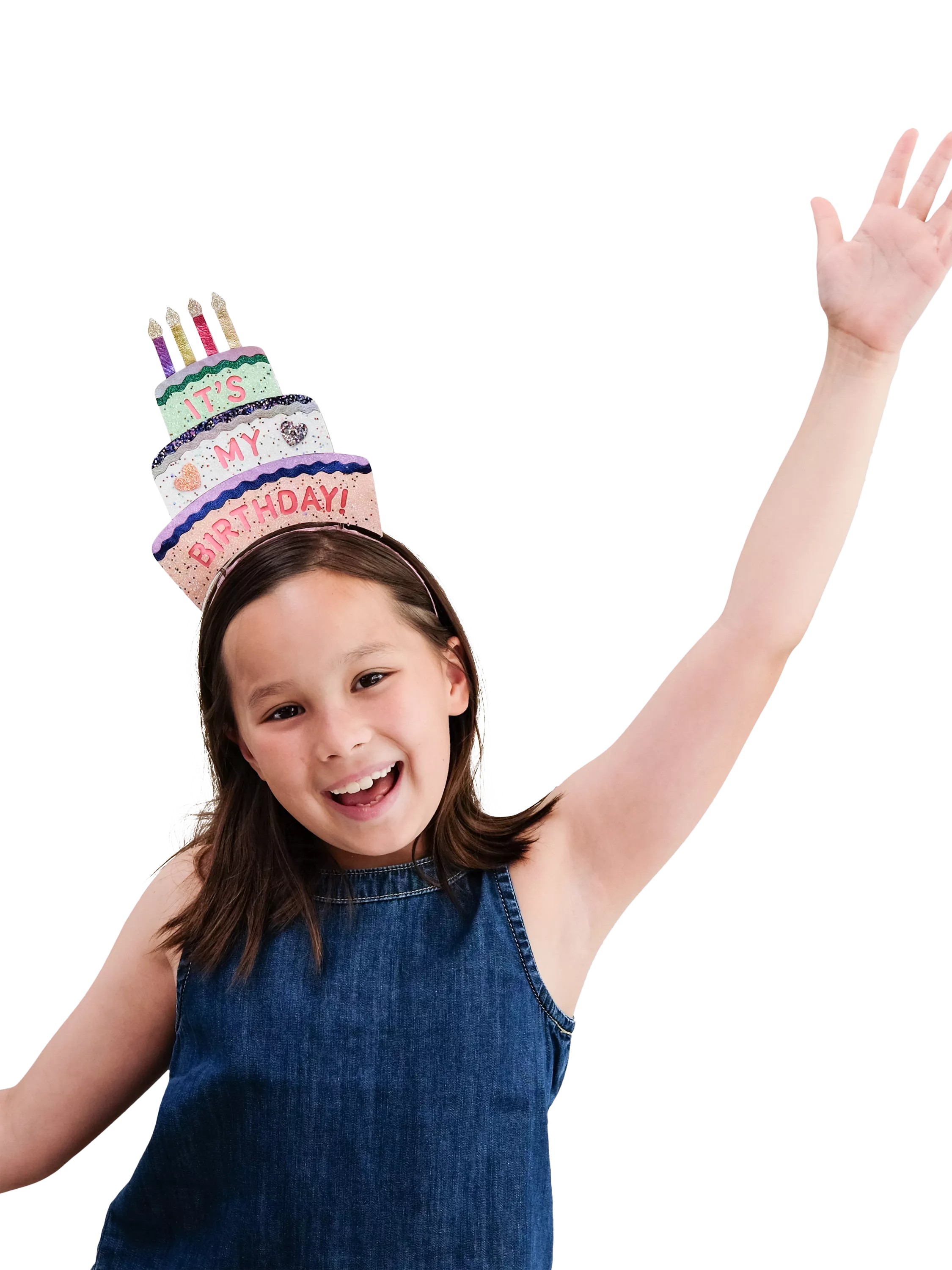 Mimi & Lula sparkly birthday cake headband for kids (British brand)