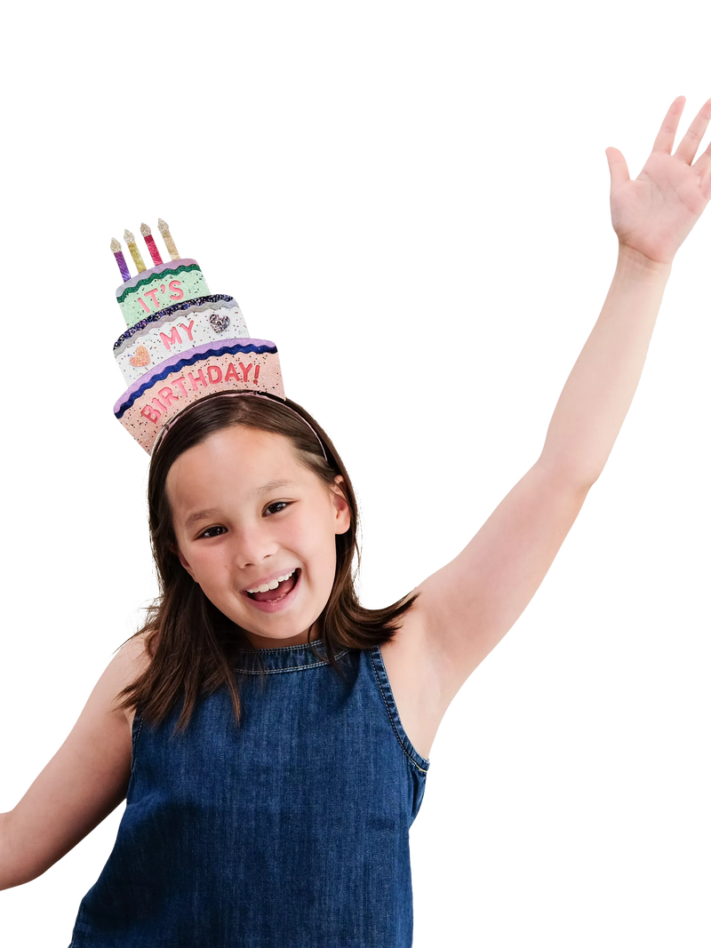 Mimi & Lula sparkly birthday cake headband for kids (British brand)