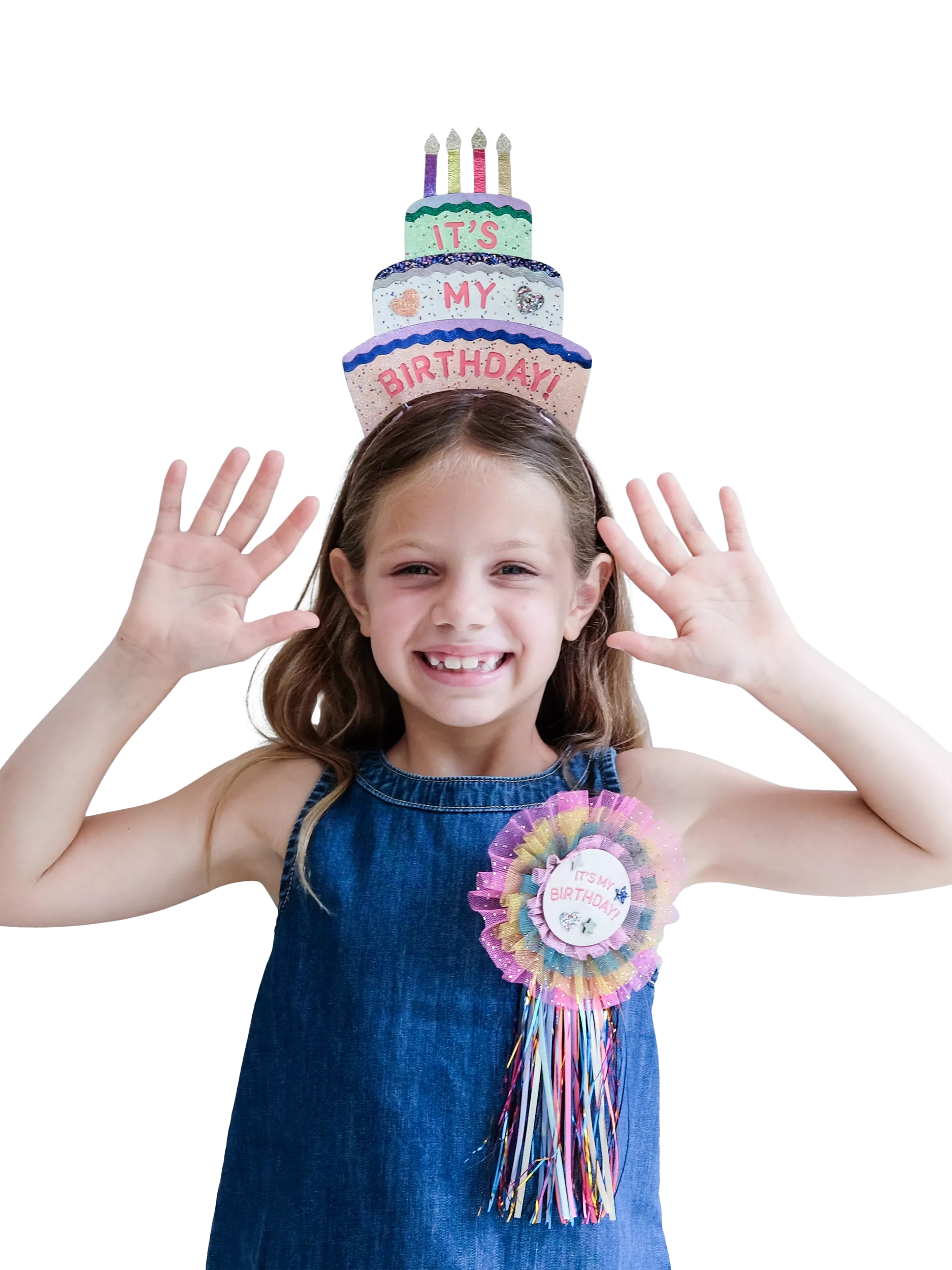 Mimi & Lula sparkly birthday cake headband for kids (British brand)