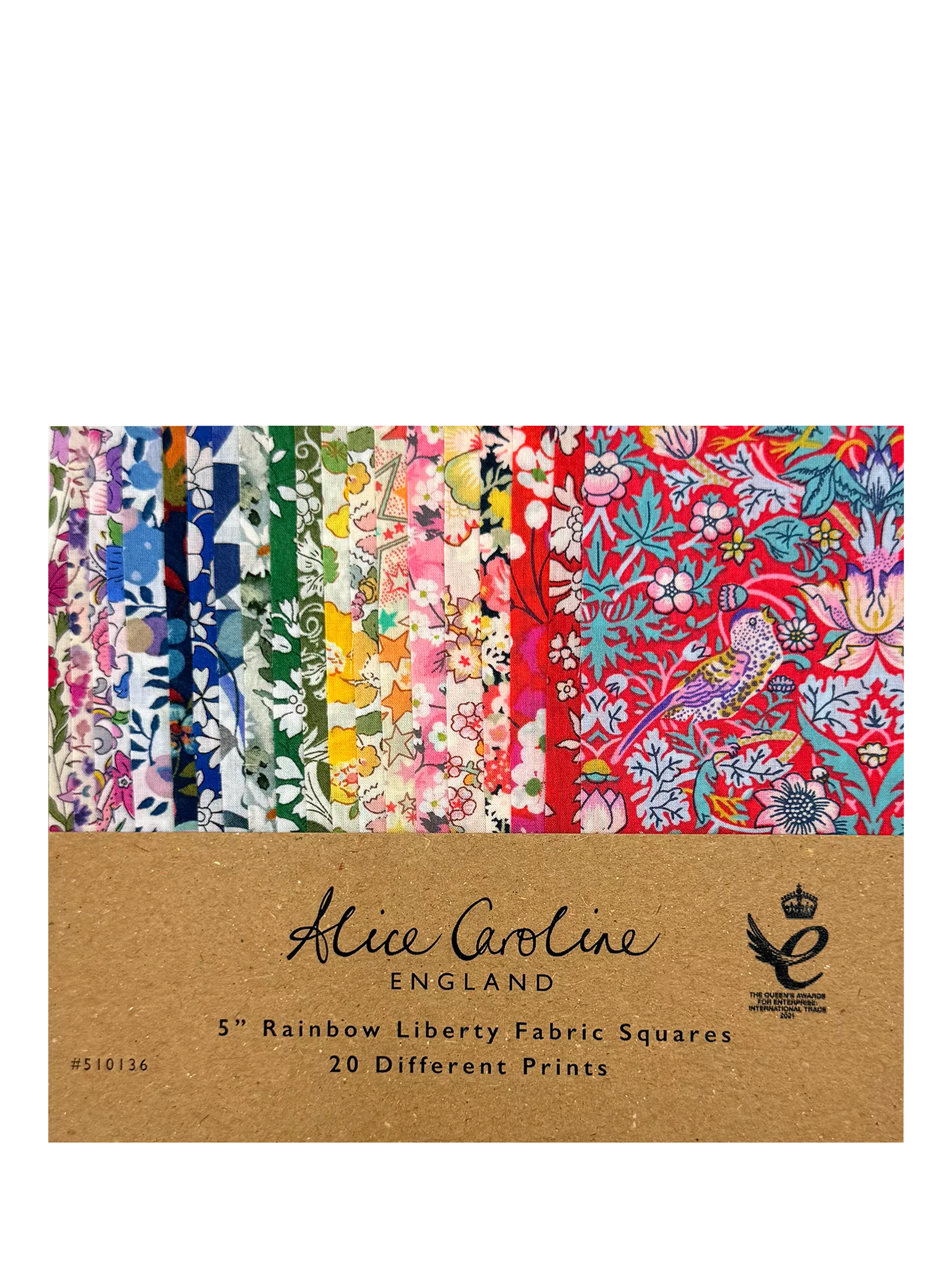 Alice Caroline Liberty Tana Lawn charm squares fabric pack of 20, UK version