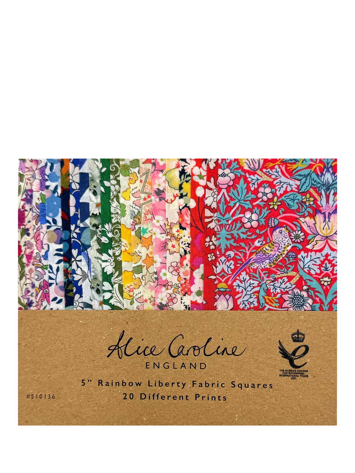 Alice Caroline Liberty Tana Lawn charm squares fabric pack of 20, UK version