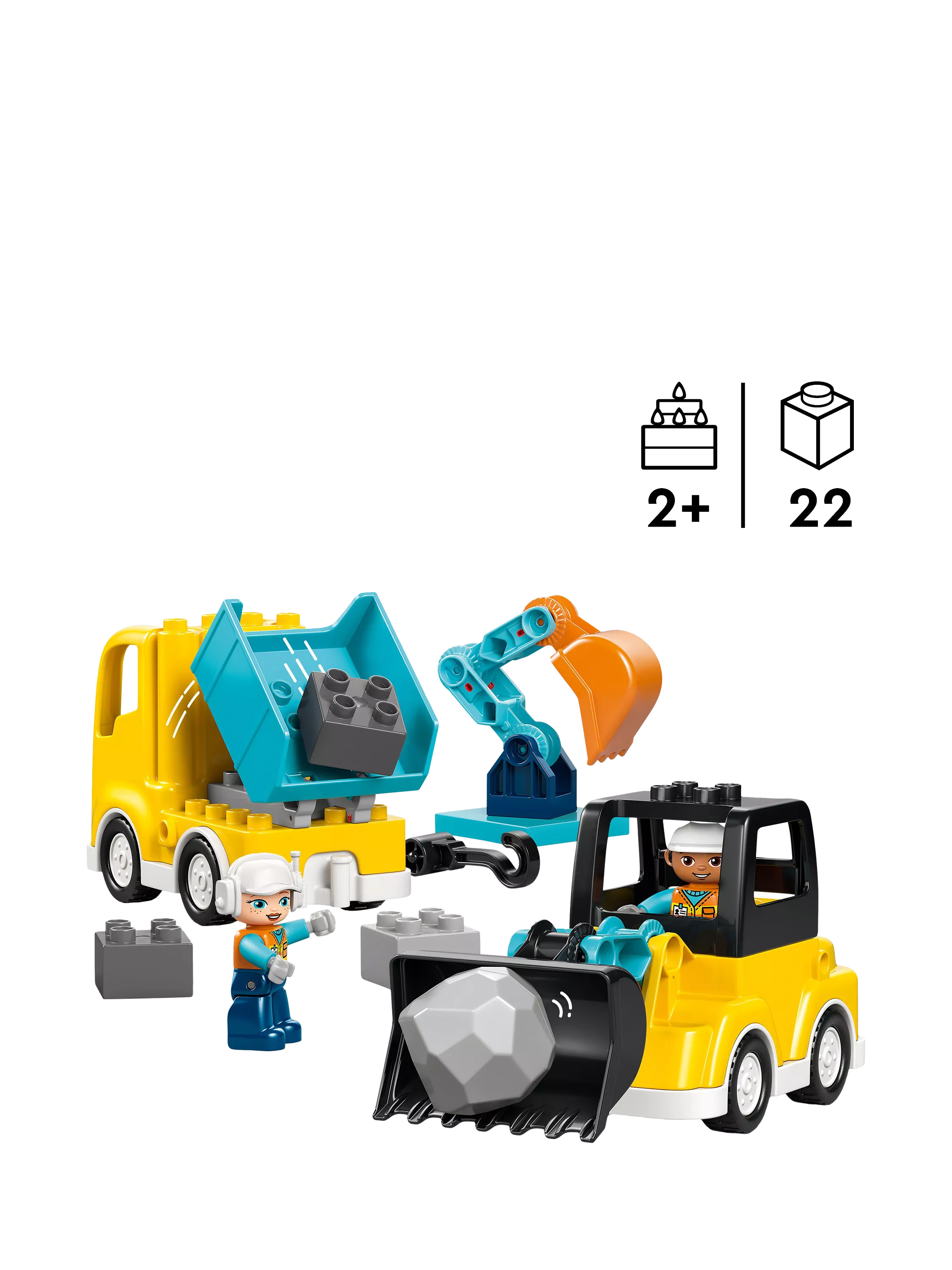 LEGO DUPLO construction vehicles 3-in-1 22 pieces - British product