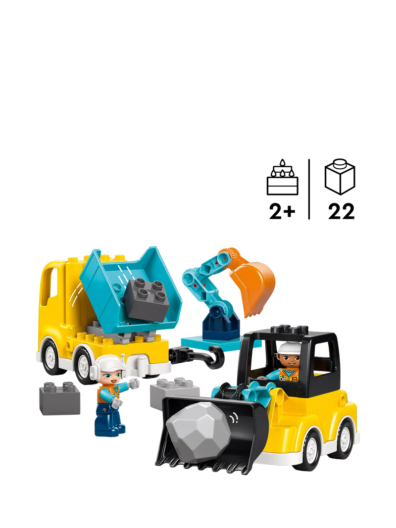 LEGO DUPLO construction vehicles 3-in-1 22 pieces - British product