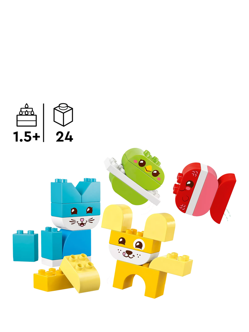 LEGO DUPLO Creative Cute Pets 3-in-1 animal toy 24 pieces (British brand)
