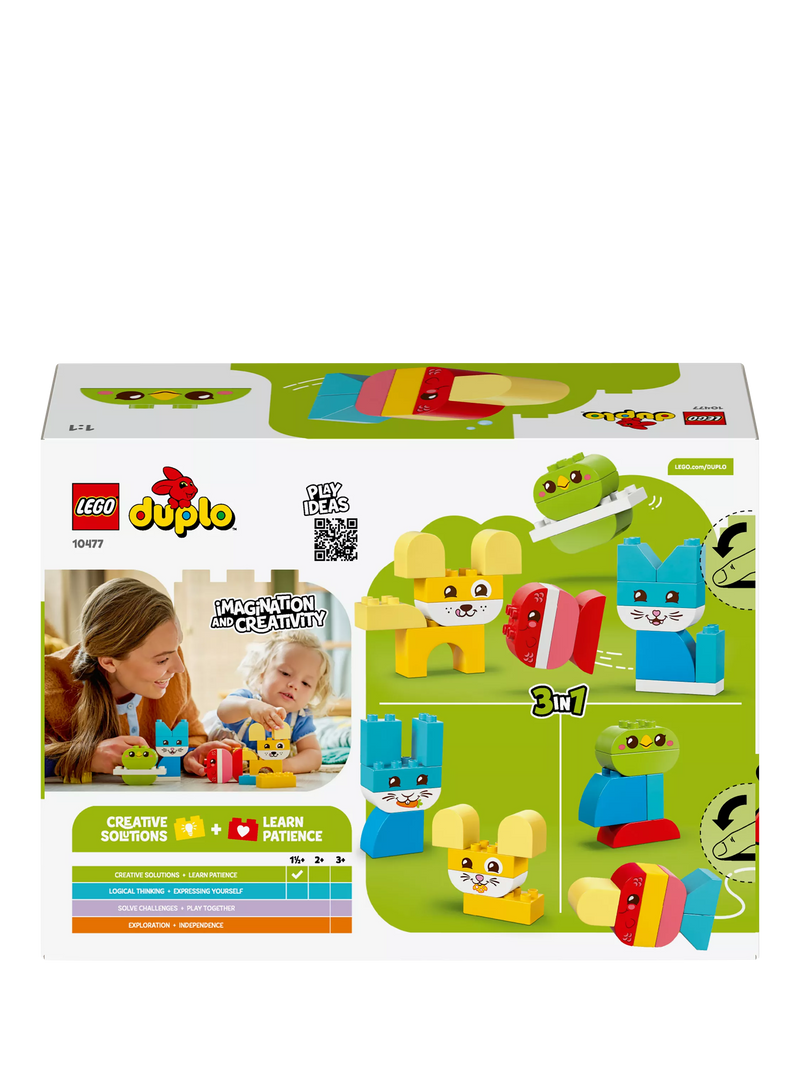 LEGO DUPLO Creative Cute Pets 3-in-1 animal toy 24 pieces (British brand)