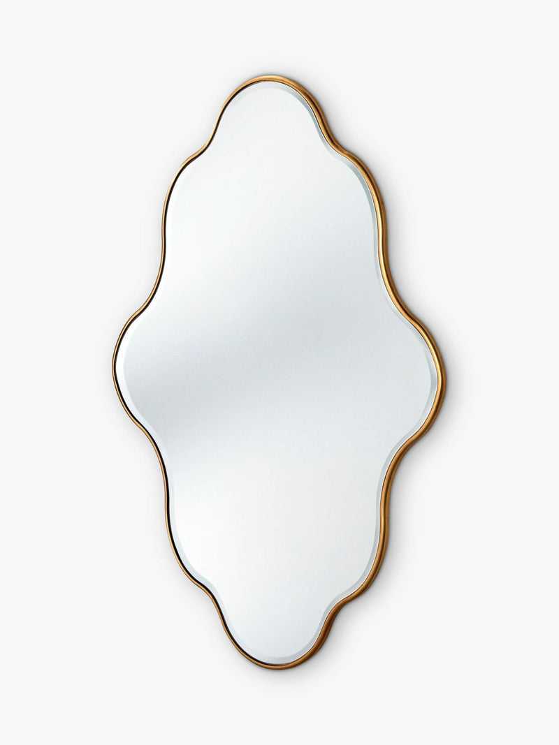 Yearn wall mirror gold curved frame 120x80cm, UK version