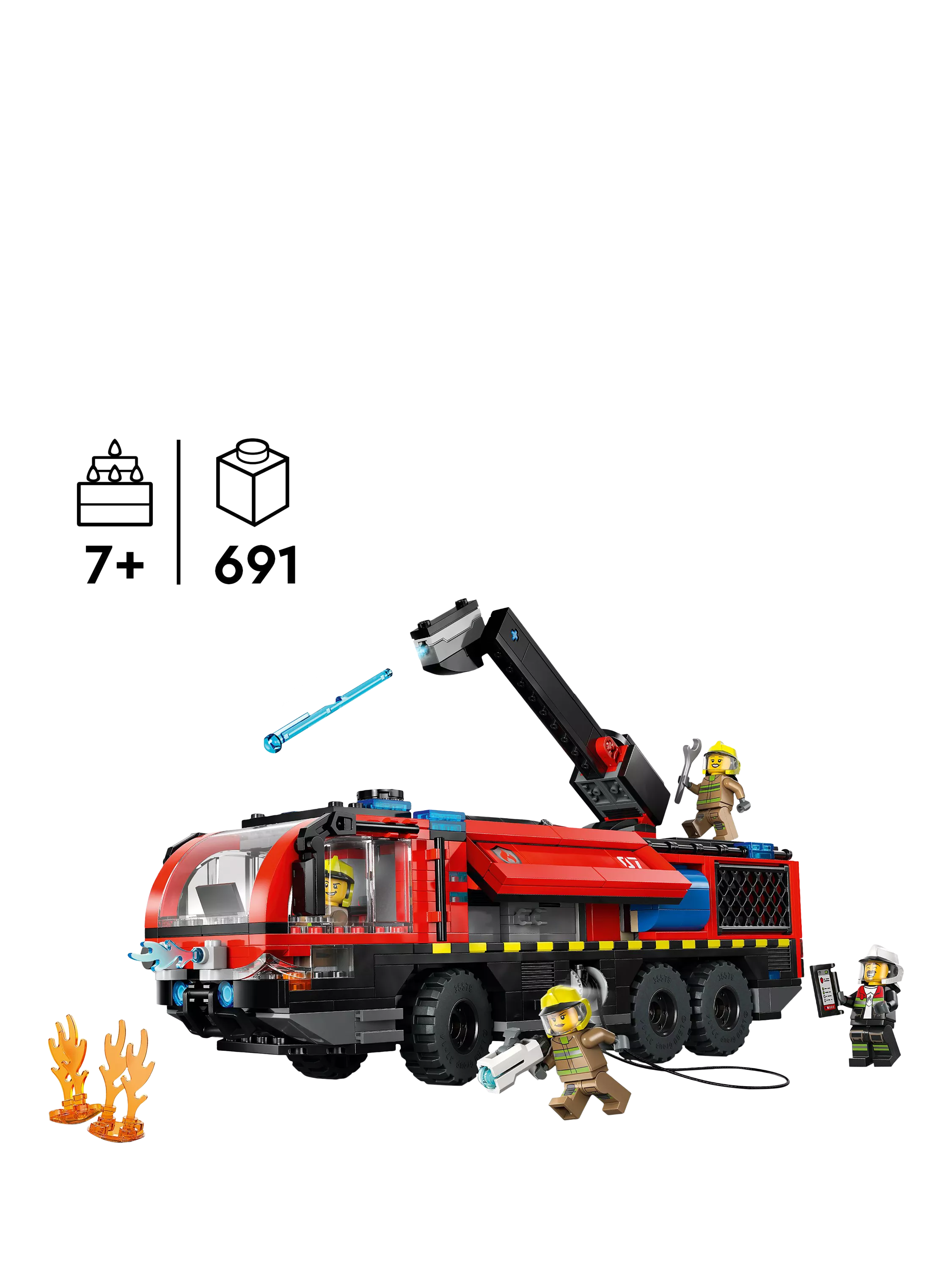 LEGO City Airport Fire Engine building set 691 pieces (British brand)