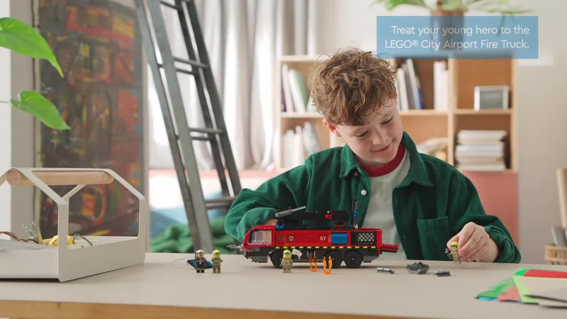 LEGO City Airport Fire Engine building set 691 pieces (British brand)