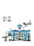 LEGO City airport building toy with airplane and minifigures, UK version