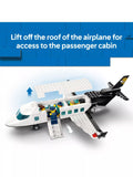 LEGO City airport building toy with airplane and minifigures, UK version
