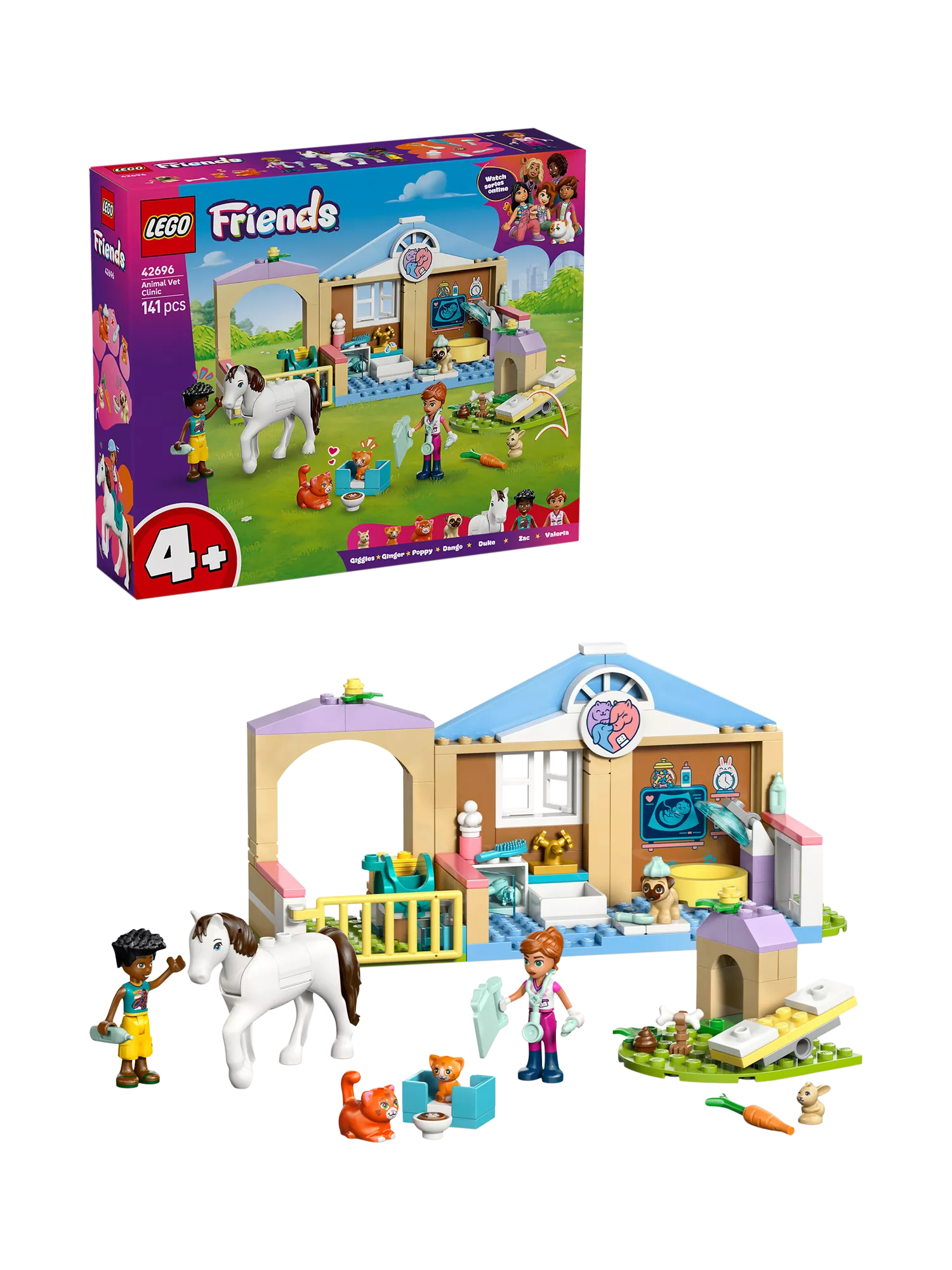 LEGO Friends 42696 Vet Clinic toy, UK version