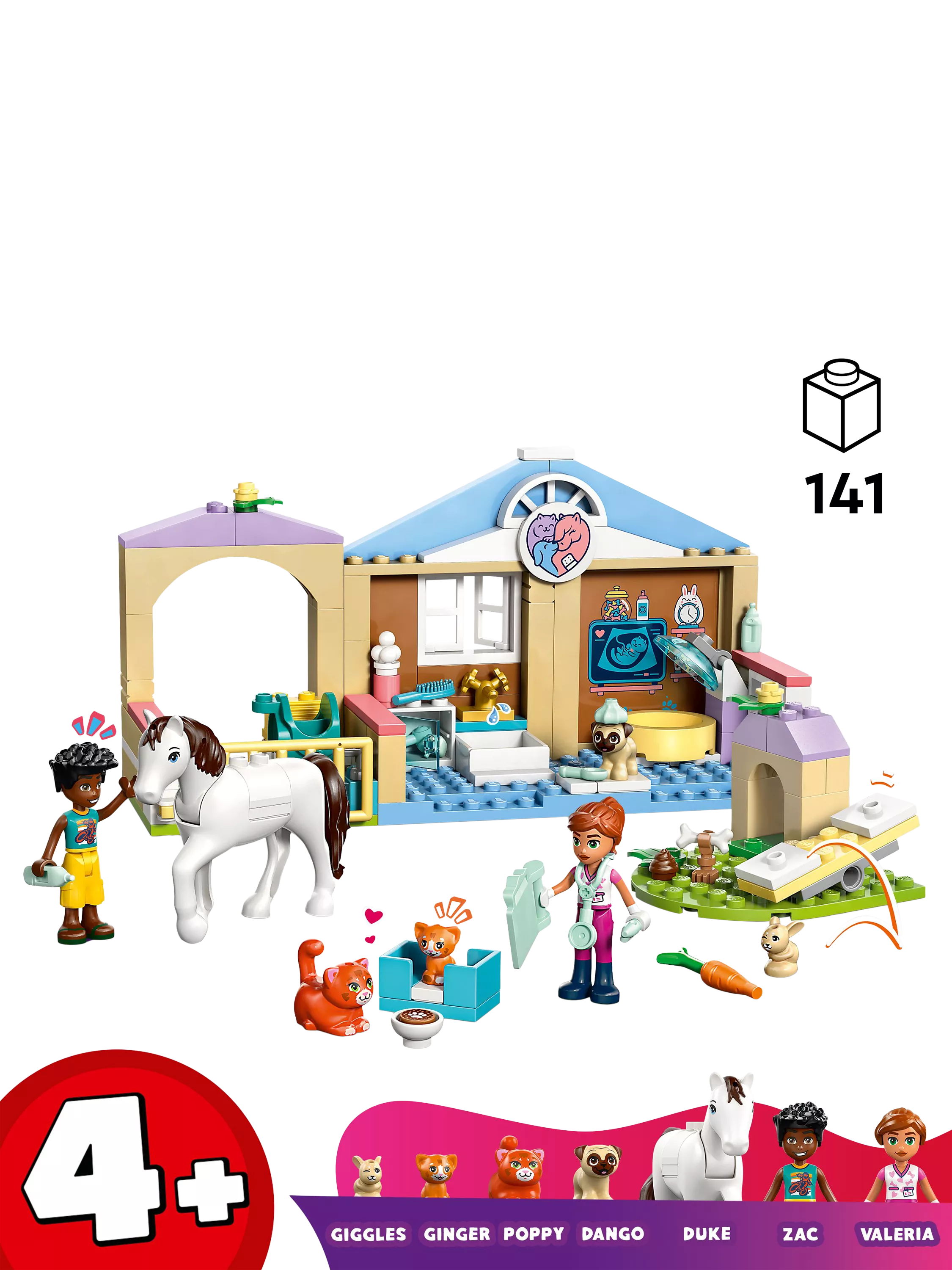 LEGO Friends 42696 Vet Clinic toy, UK version