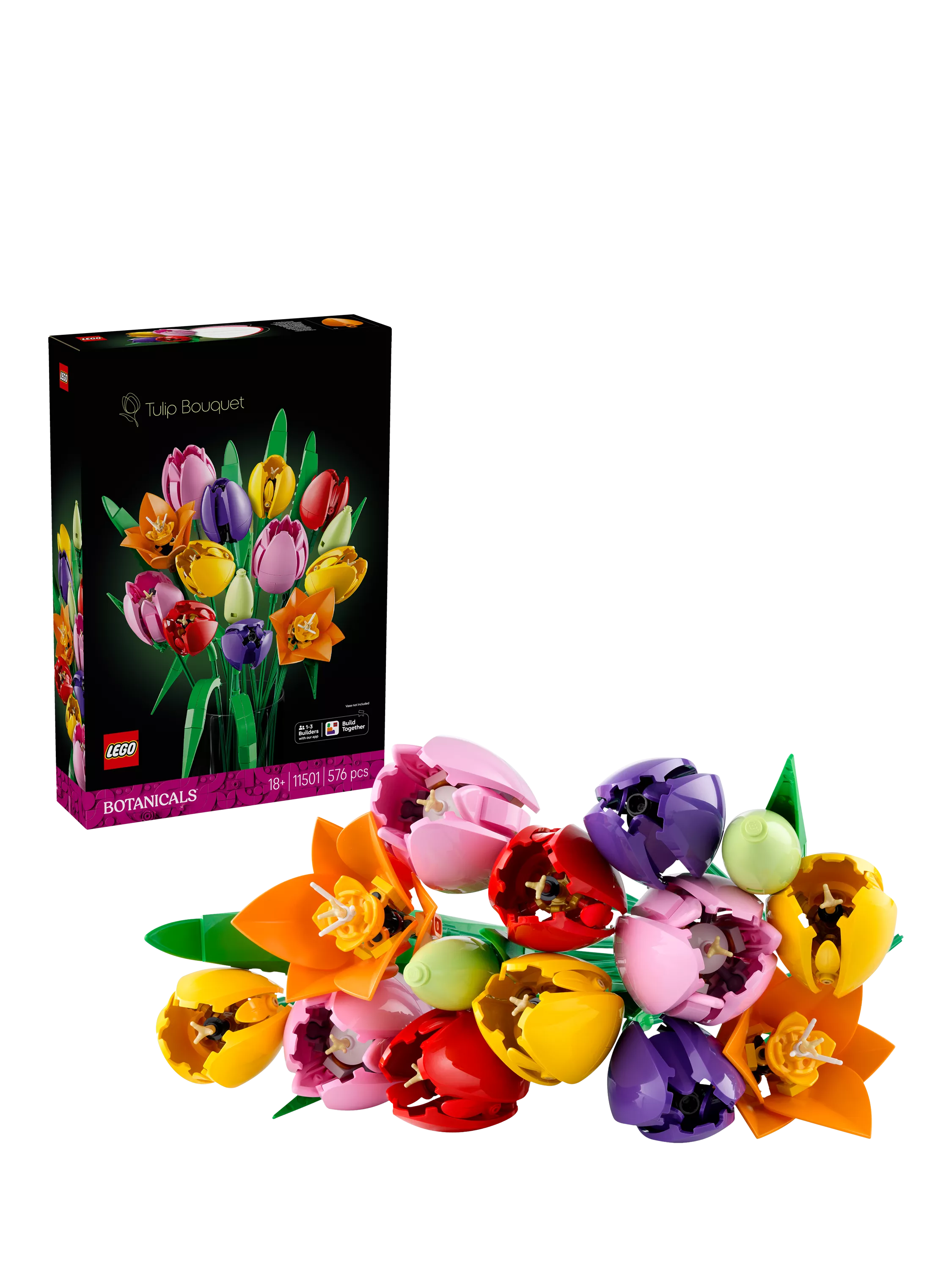 LEGO Botanicals Tulip Bouquet 576-piece set, UK version